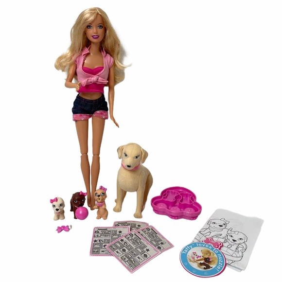 Barbie Doll Glam Puppy Dog Training Toy Accessories Barbie Lot Bundle Set
